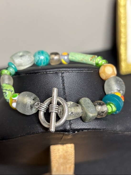 Glass Sea Life Nautical Colors Beaded Bracelet - Picture 3 of 5